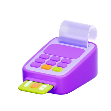 Card with POS terminal  3D Icon