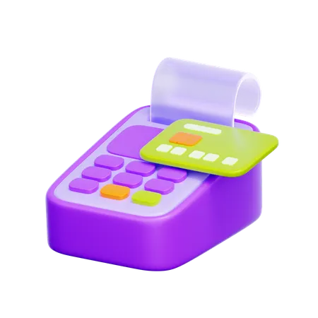 Card with POS terminal  3D Icon