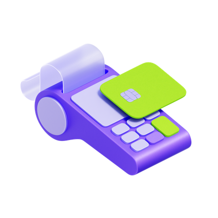 Card with POS terminal  3D Icon