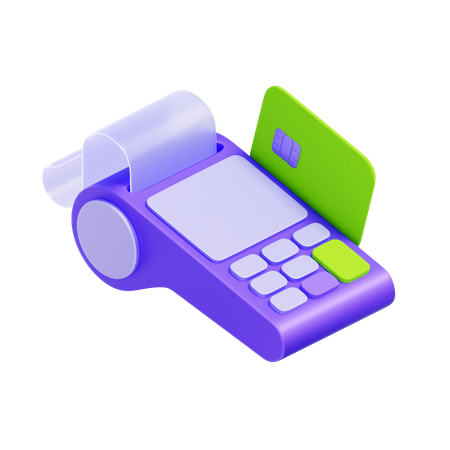 Card with POS terminal  3D Icon