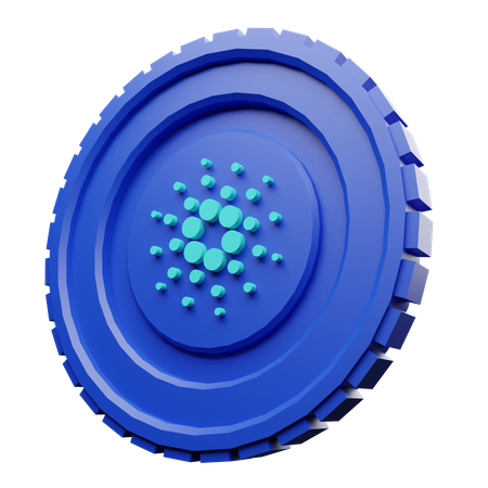 Cardano Ada-Münze  3D Illustration