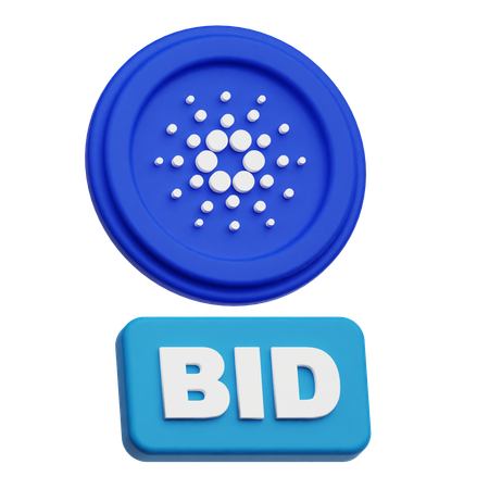 Cardano Bid  3D Icon