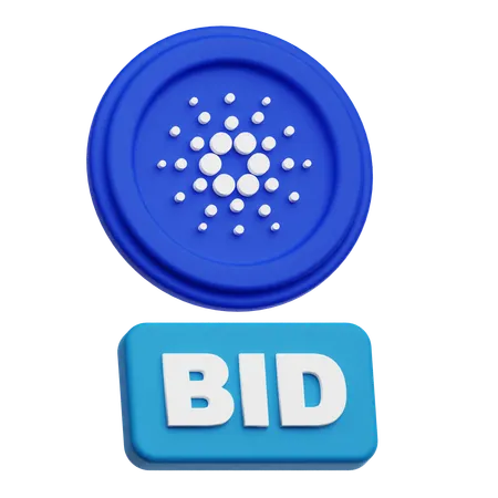 Cardano Bid  3D Icon