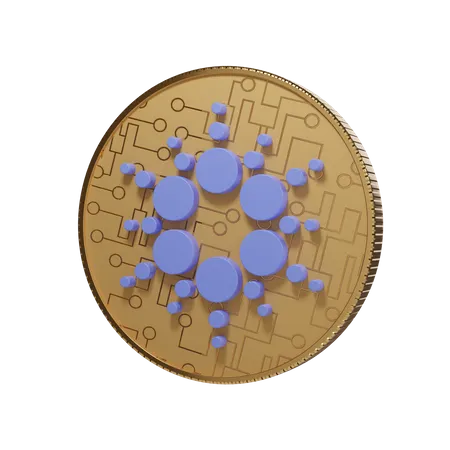 Pièce de monnaie cardano  3D Illustration
