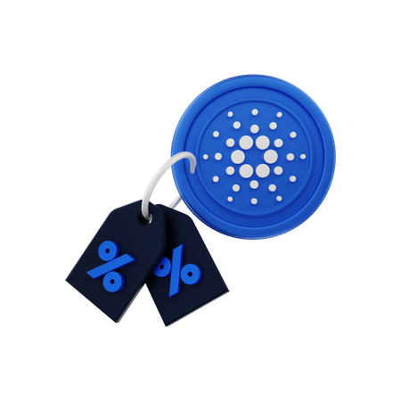 Cardano Discount Coupon  3D Illustration