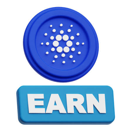 Cardano Earn  3D Icon
