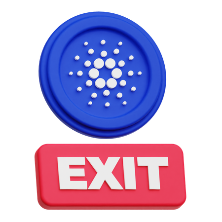 Cardano Exit  3D Icon
