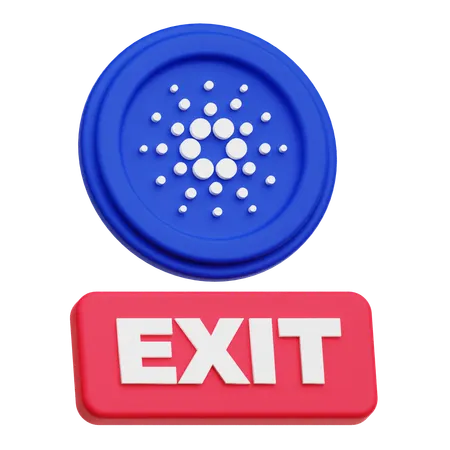 Cardano Exit  3D Icon