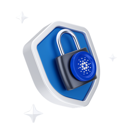 Cardano Lock  3D Icon