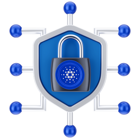 Cardano Lock  3D Icon