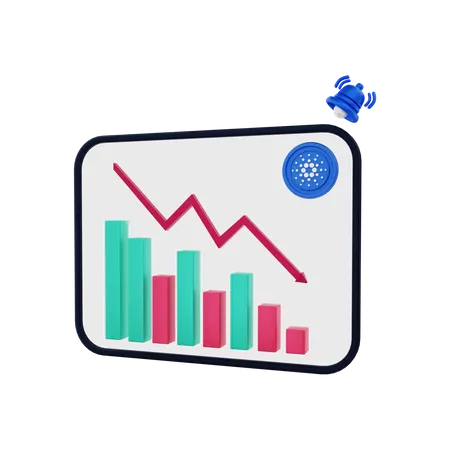 Cardano Loss Chart  3D Illustration