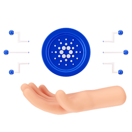 Cardano-Münze halten  3D Icon