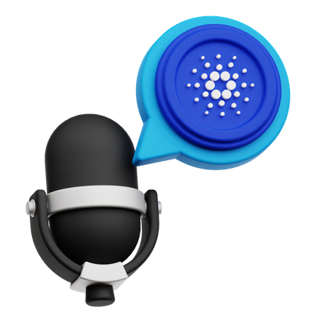Cardano Podcast  3D Icon