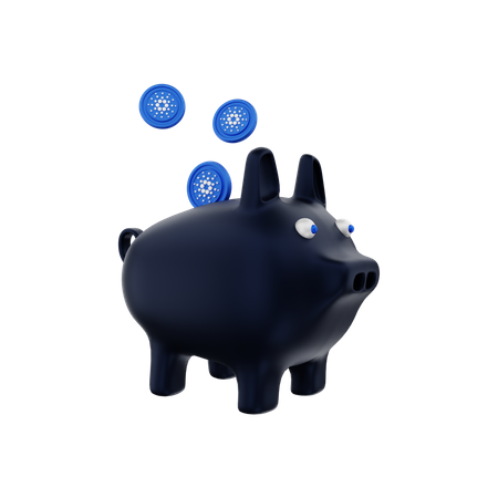 Cardano Savings  3D Illustration