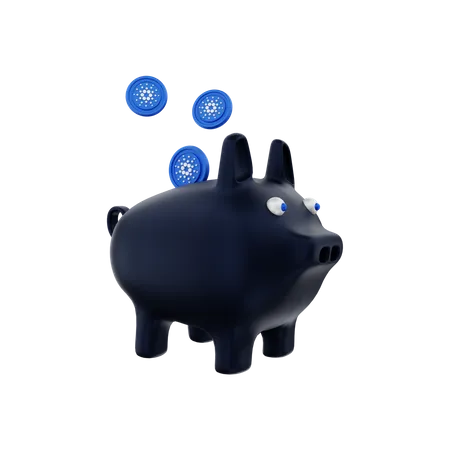 Cardano Savings  3D Illustration