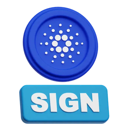 Cardano  sign  3D Icon