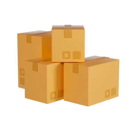 Cardboard box 3D Illustration