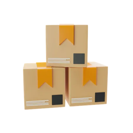These Are 3 D Cardboard Box Icons Commonly Used In Design And Games 3D Icon