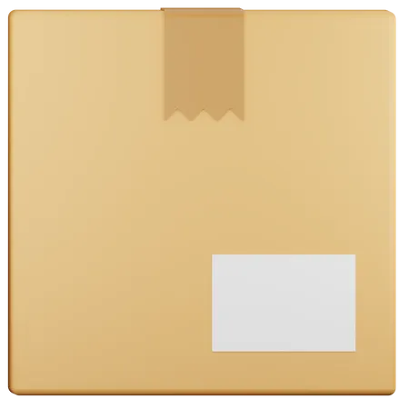 Cardboard Box Package 3D Icon