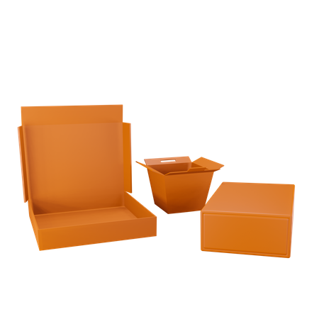 Cardboard boxes 3D Illustration