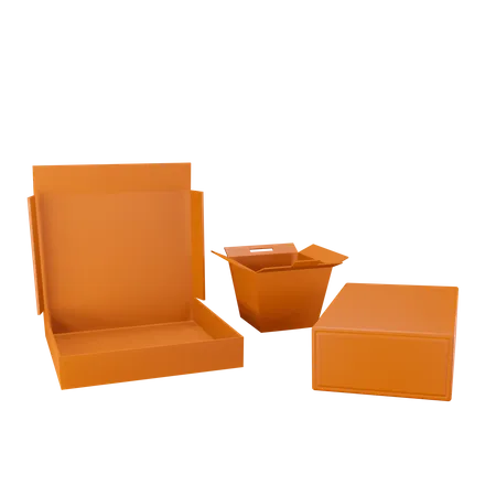 Cardboard boxes 3D Illustration