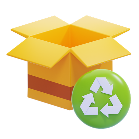 Cardboard Recycling  3D Icon