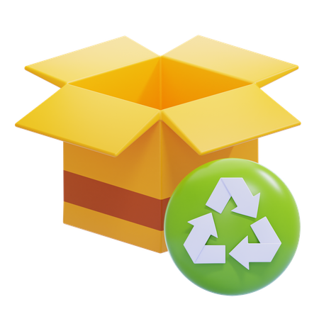 Cardboard Recycling  3D Icon