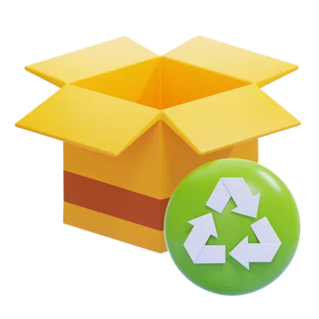 Cardboard Recycling  3D Icon