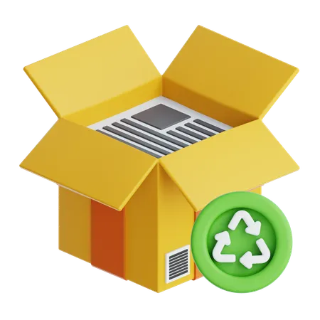 Cardboard Recycling  3D Icon