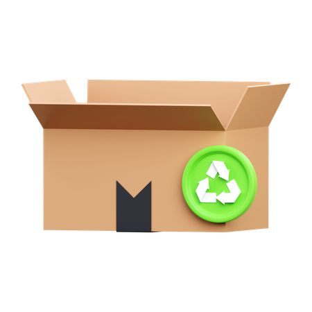 Cardboard Recycling  3D Icon