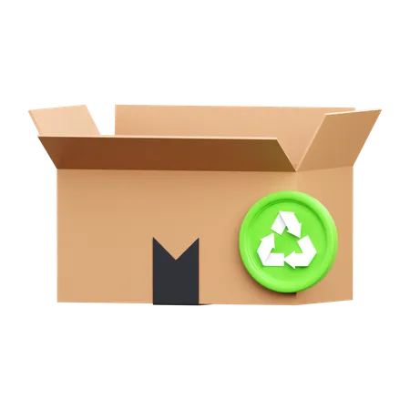 Cardboard Recycling  3D Icon