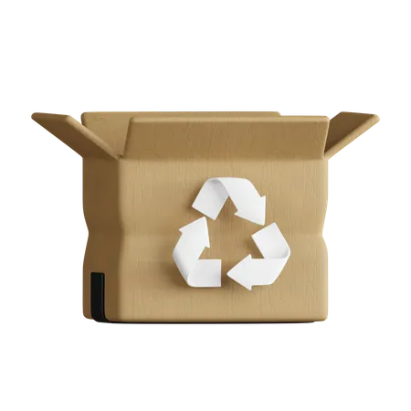 Cardboard Recycling  3D Icon