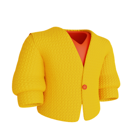 Cardigan exterior feminino  3D Icon