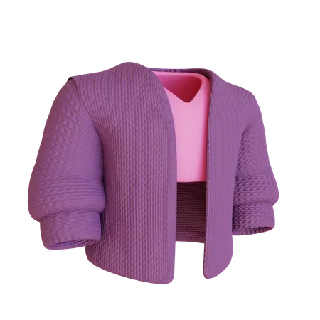 Cardigan extérieur femme  3D Icon