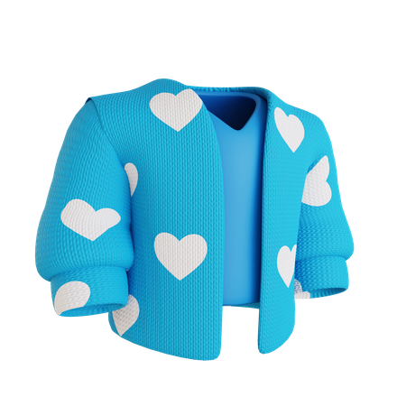 Mujer cardigan amor  3D Icon
