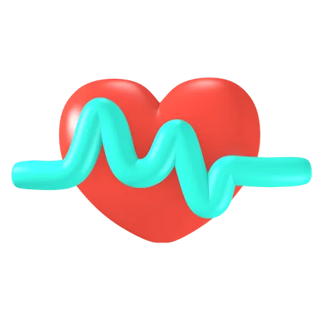 Cardiogram 3D Illustration