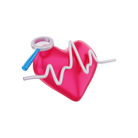 Cardiogram 3D Illustration