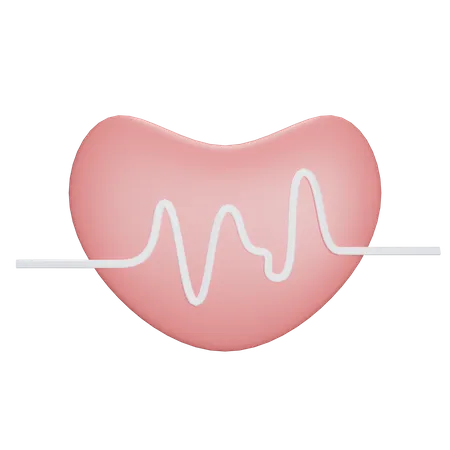 Heart Beat And Liver Health 3D Icon