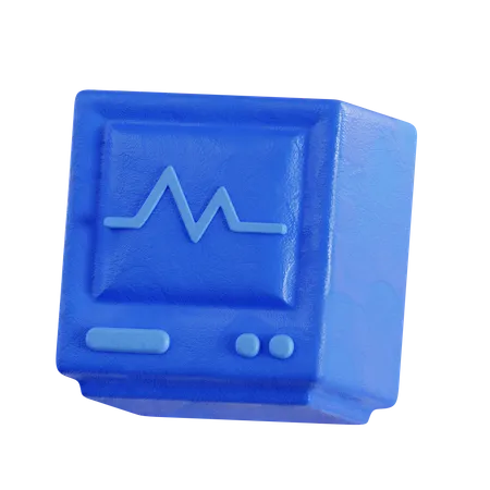 3 D Cardiogram Heart Rate Monitor Suitable For Your Projects Related To Medical And Health Care 3D Icon