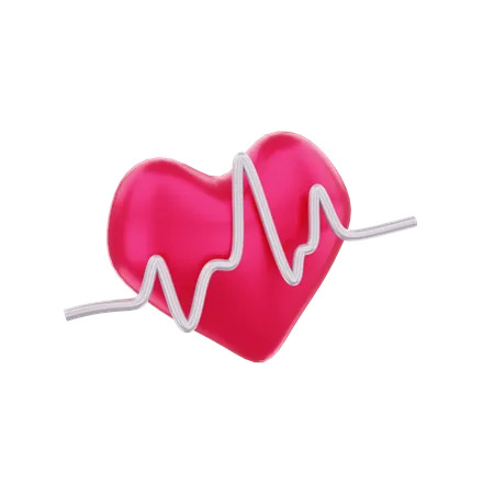 Cardiogramme  3D Illustration