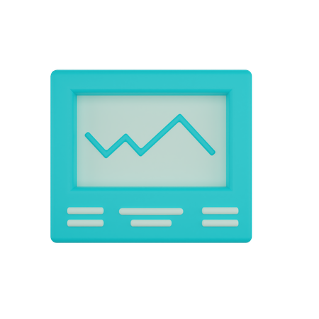 Moniteur de cardiogramme  3D Icon