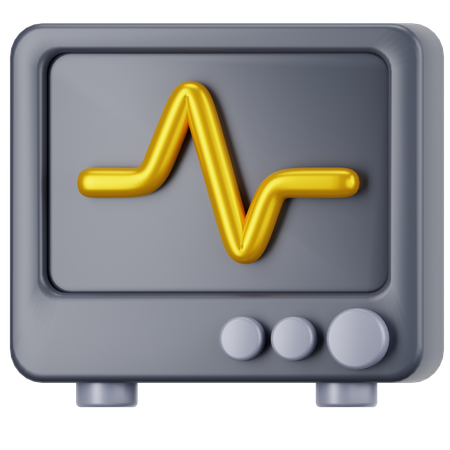 Cardiograph Monitor  3D Icon