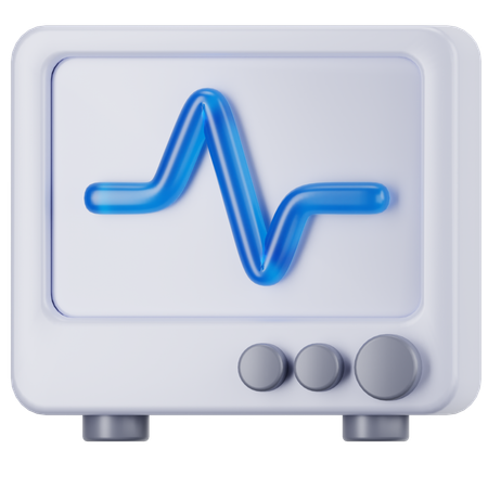 Cardiograph Monitor  3D Icon