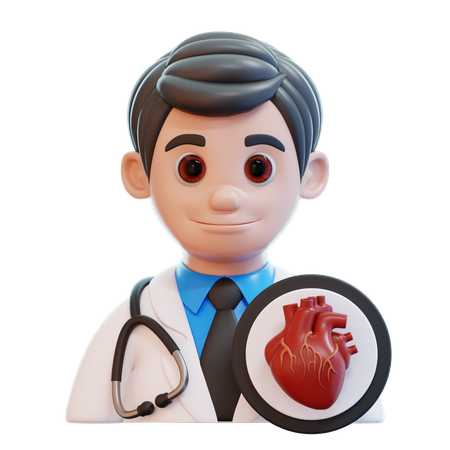 Cardiologista  3D Icon