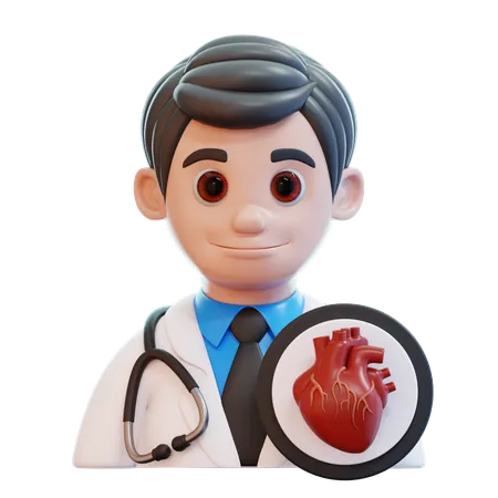 Cardiologista  3D Icon