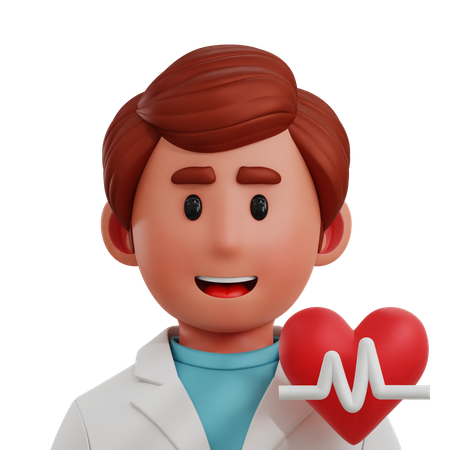 Cardiologista  3D Icon