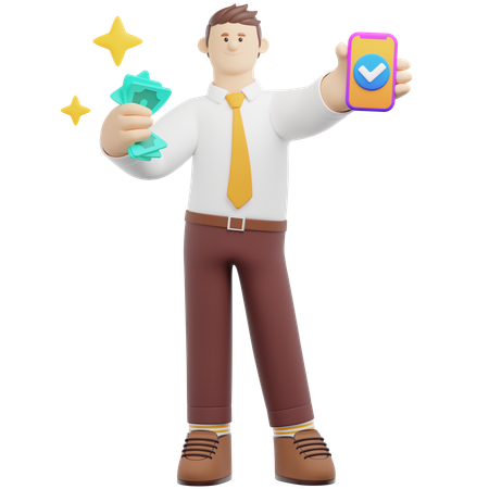 Cardless Money Withdrawal  3D Illustration