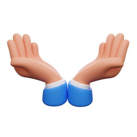 Care hand gesture  3D Icon