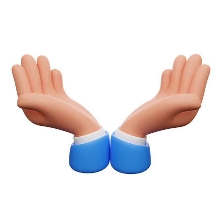 Care hand gesture  3D Icon