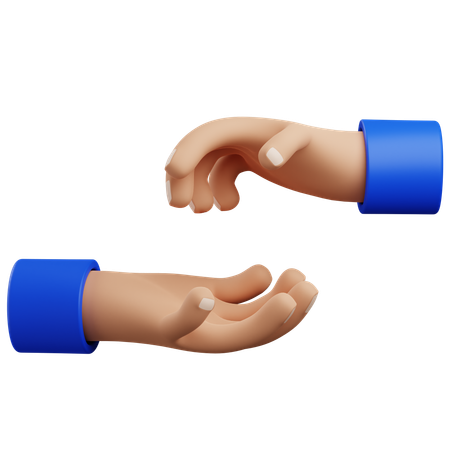 Care hand gesture  3D Icon